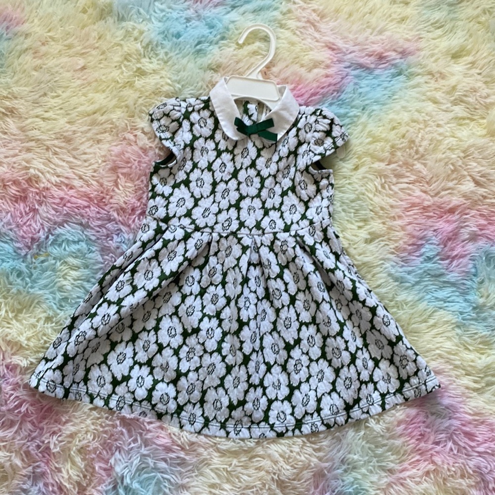 Janie and jack green dress size 2